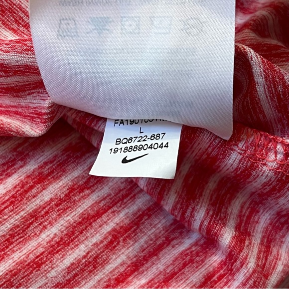 Nike Tiger Woods Polo Shirt Mens Large Red Stripes Golf Dri-Fit Embroidered Logo - Picture 6 of 12